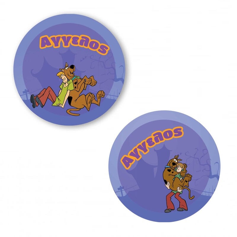 Αυτοκόλλητα με όνομα Scooby-Doo / 2τμχ