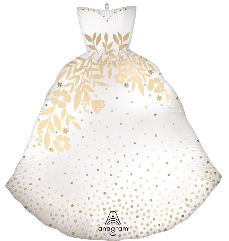 Mπαλόνι Φοιλ σε σχήμα Νυφικού Satin /wedding / 66 x 73 εκ