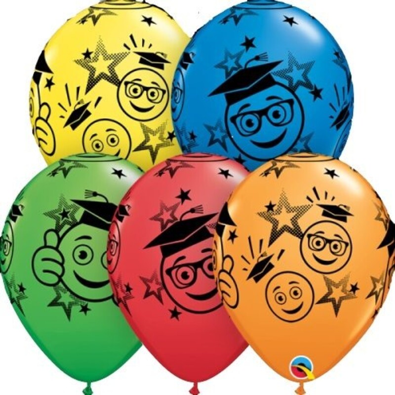 Μπαλόνια Λάτεξ 11 Graduation/αποφοίτηση Smile Ast. /25 τεμ