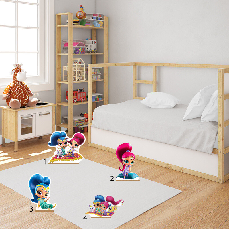 Διακοσμητική φιγούρα Shimmer & Shine 20cm Ξύλινη με βάση/1 τμχ