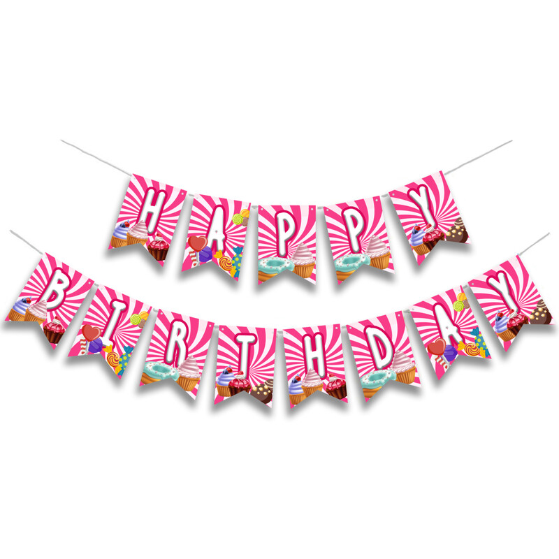 Γιρλάντα Γράμματα Sweet Shop Happy Birthday