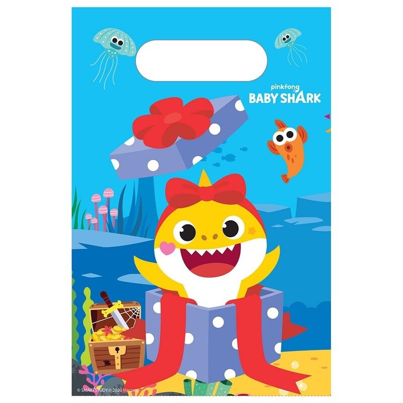 Τσάντες Δώρου Χαρτ. Baby Shark  / 8 τεμ