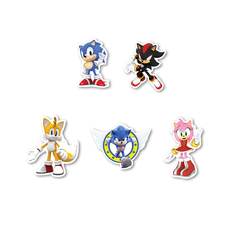 Αυτοκόλλητα Sonic 5cm / 8τμχ
