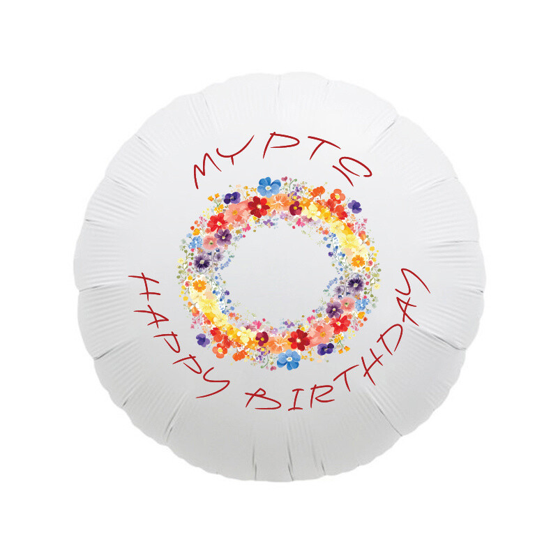 Μπαλόνι Φόιλ Floral με όνομα / 43cm