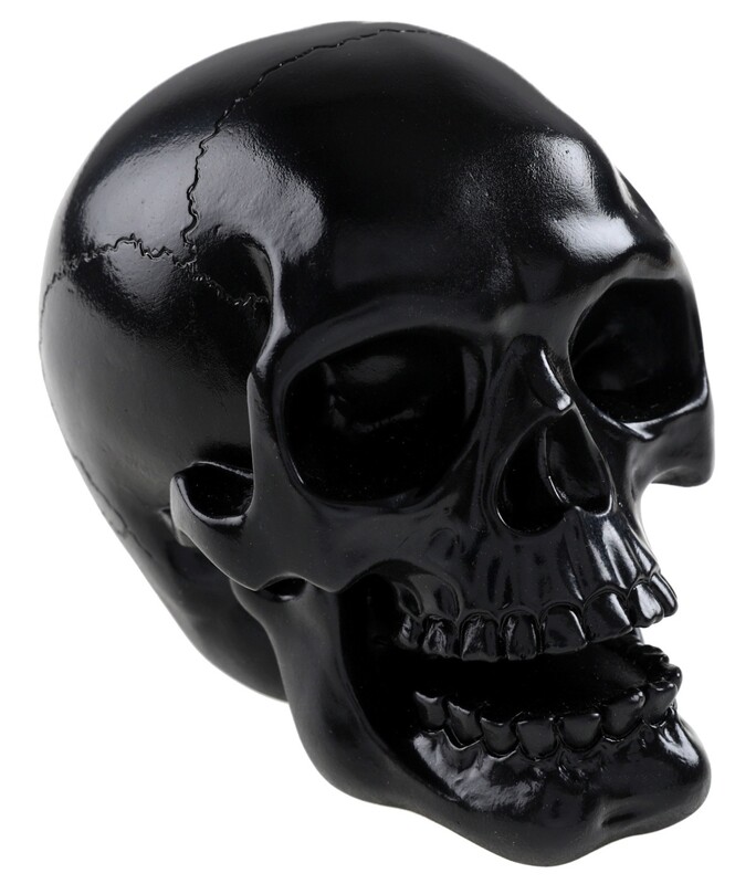 Νεκροκεφαλή Μαύρη Skull Black 7 x 11.5 x 9.5 εκ