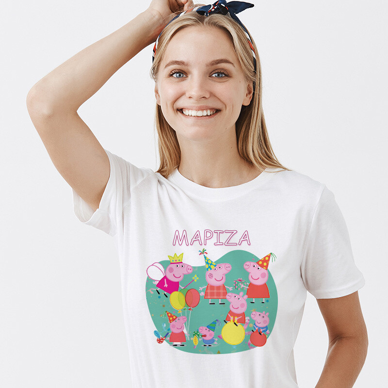 Γυναικείο T-shirt Peppa για την Μαμά με όνομα