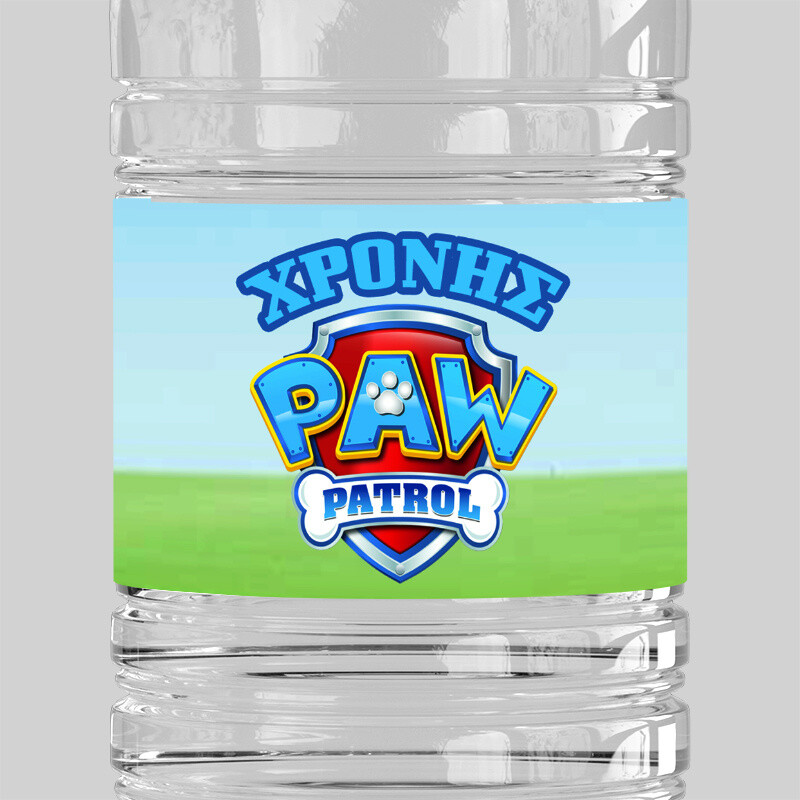 Ετικέτες νερού με όνομα Paw Patrol / 8 τμχ