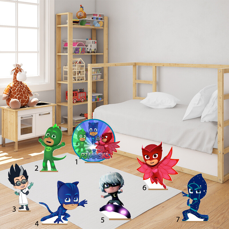 Διακοσμητική φιγούρα PJ Masks 50cm Ξύλινη με βάση/1 τμχ