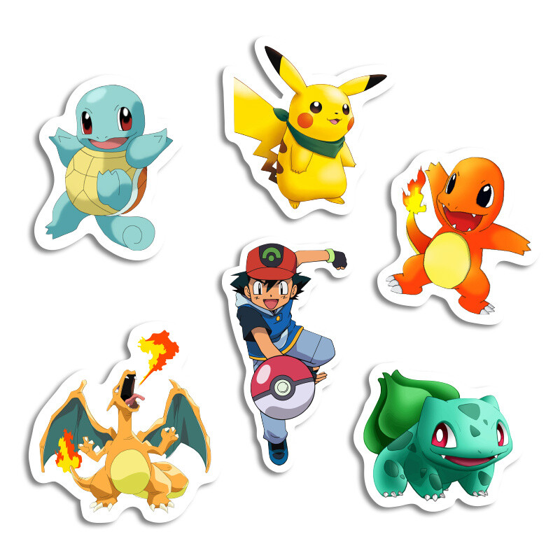 Αυτοκόλλητα Pokemon 10cm / 8τμχ