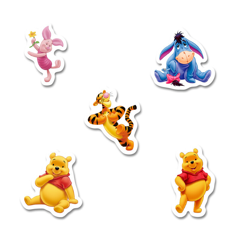 Αυτοκόλλητα Winnie The Pooh 5cm / 8τμχ