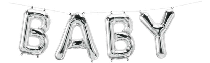 Μπαλόνι Φοιλ 16' Kit Phrase `BABY`Ασημί