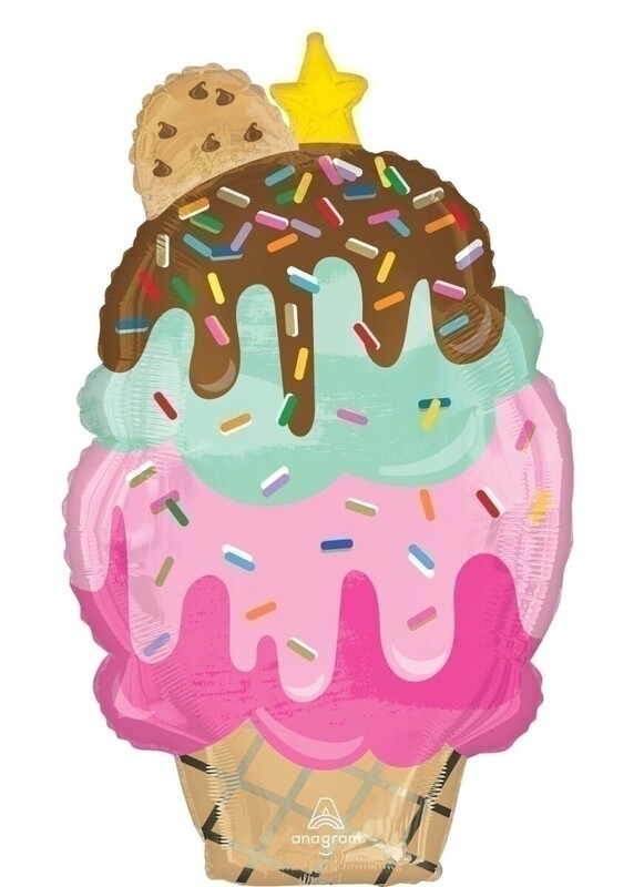 Μπαλόνι Φοιλ Σχήμα Παγωτό - Here's the Scoop Cone / 48 x 76 εκ - Ice Cream