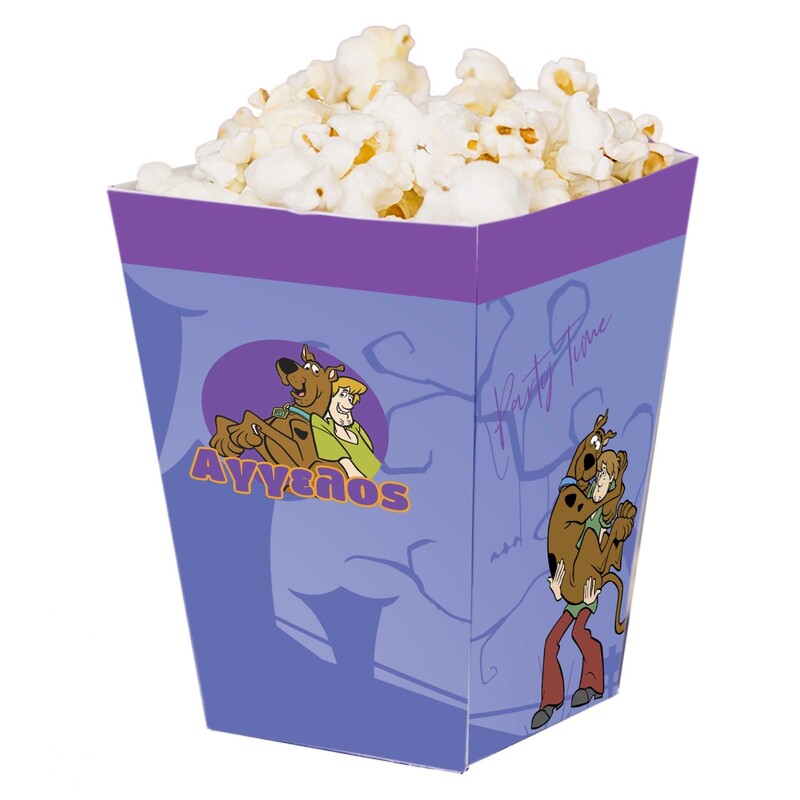 Κουτί Pop Corn με όνομα Scooby-Doo 15cmx9cmx9cm