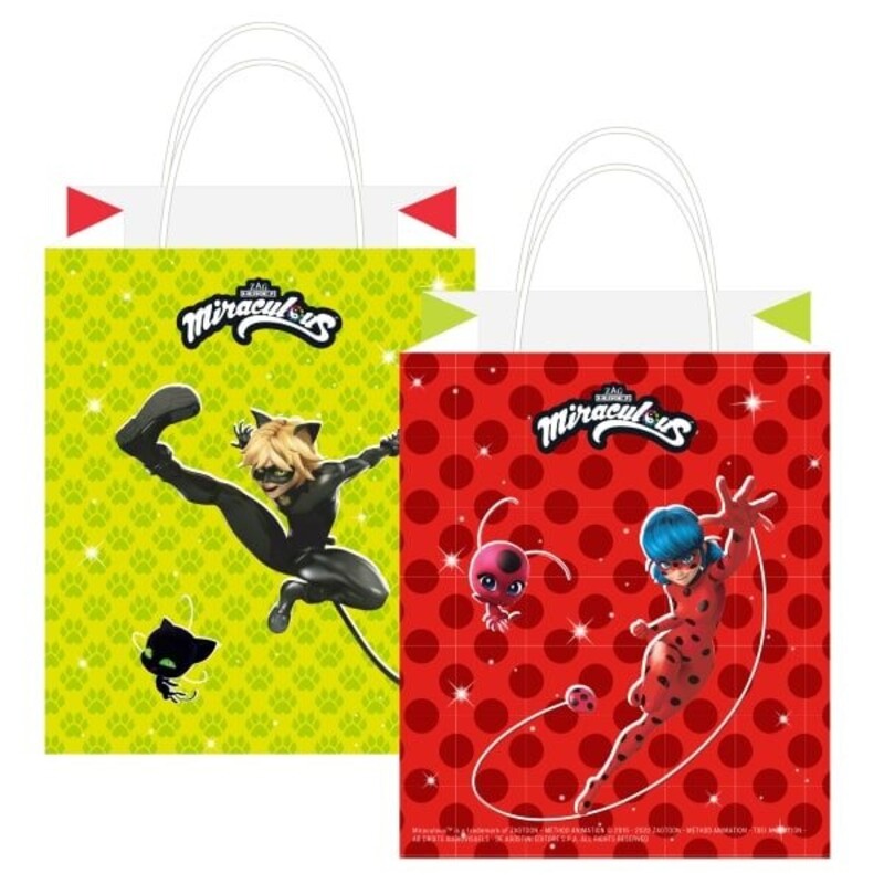 Τσάντες Δώρου Χάρτινες Miraculous 12.7 X 21.5 εκ / 8 τμχ