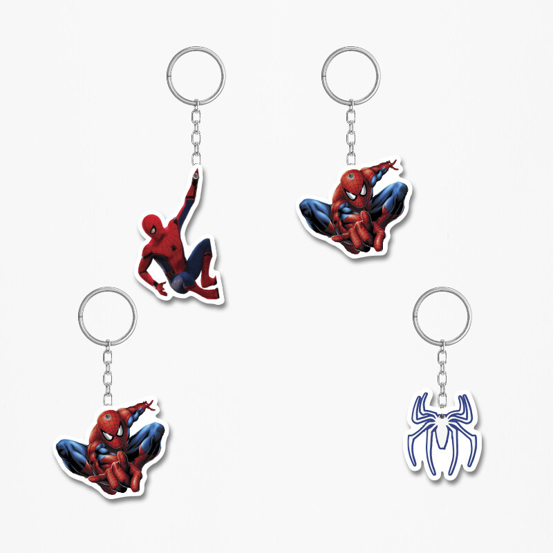 Ξύλινα Μπρελόκ Spiderman 5cm/ 4τμχ
