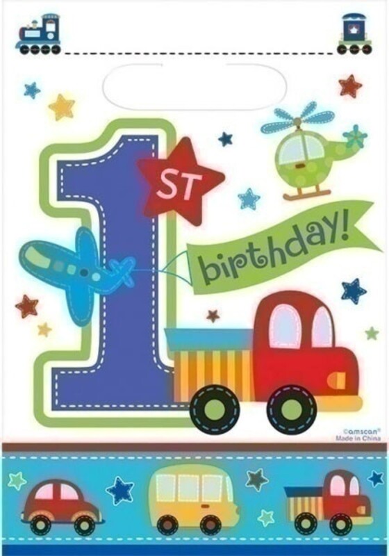 Τσάντες δώρου 1st Birthday για αγόρι/8τμχ