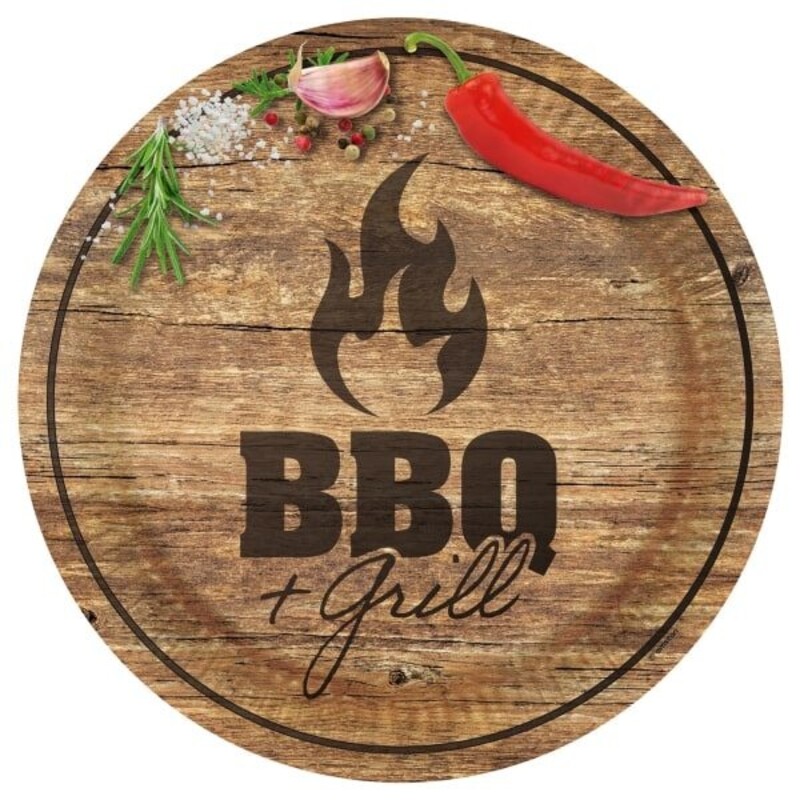 Πιάτα Χάρτινα Φαγητού 23 εκ  BBQ & Grill Party / 8 τεμ