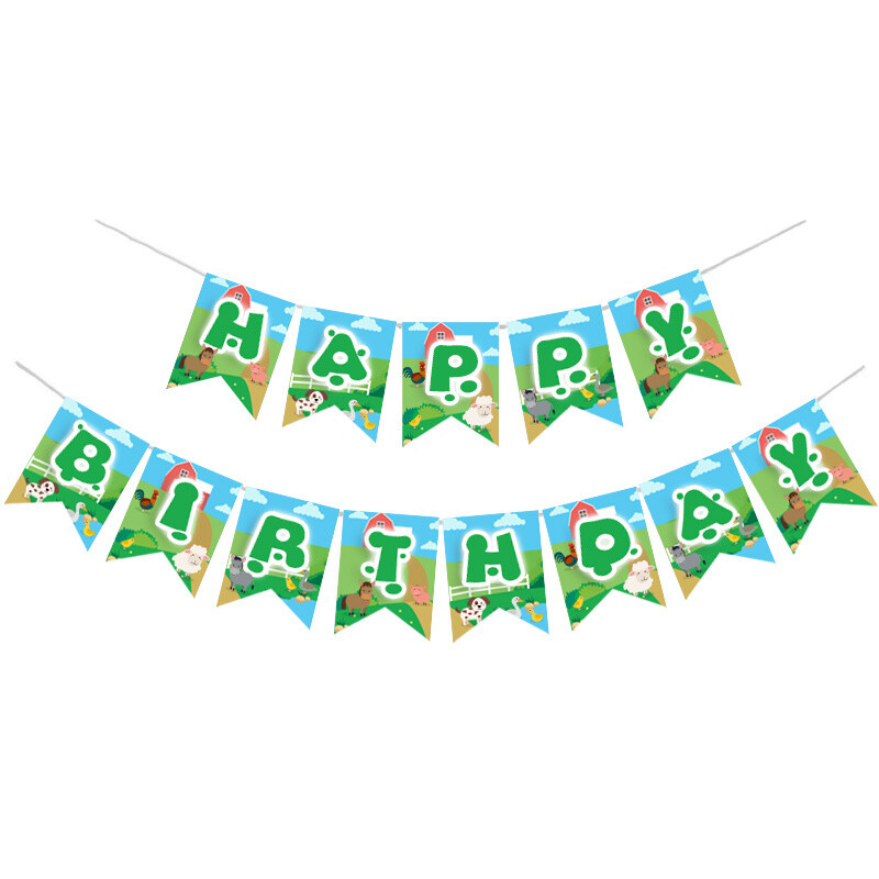Γιρλάντα Γράμματα Ζωάκια Φάρμας Happy Birthday