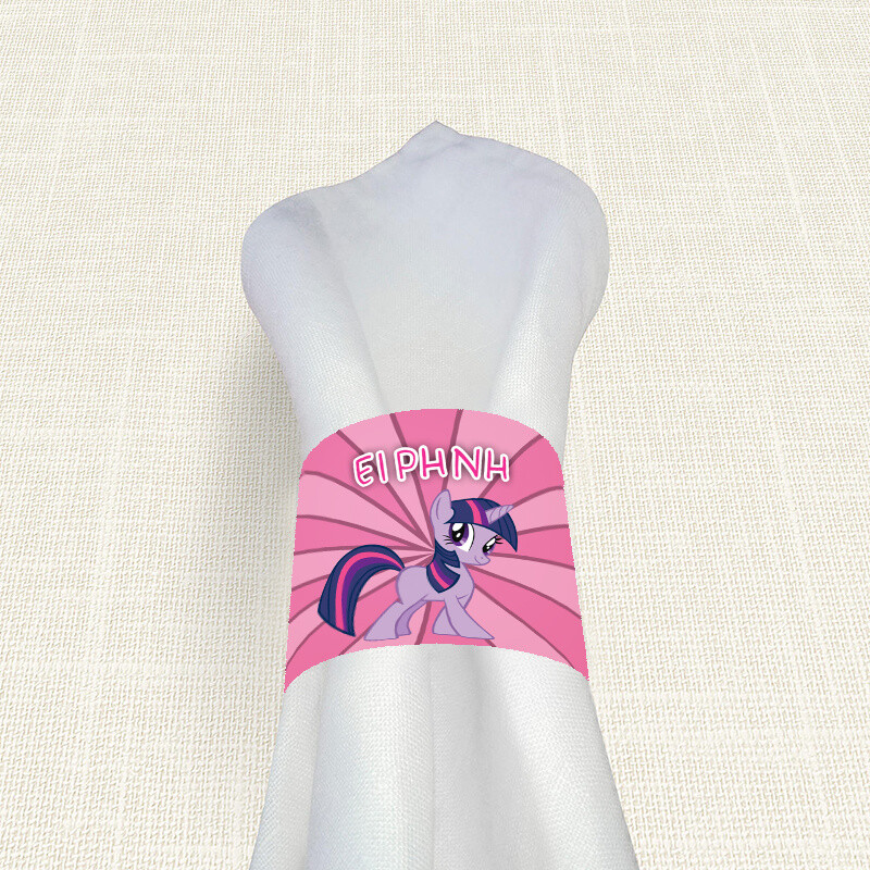 Δαχτυλίδι πετσέτας χάρτινο με όνομα My Little Pony