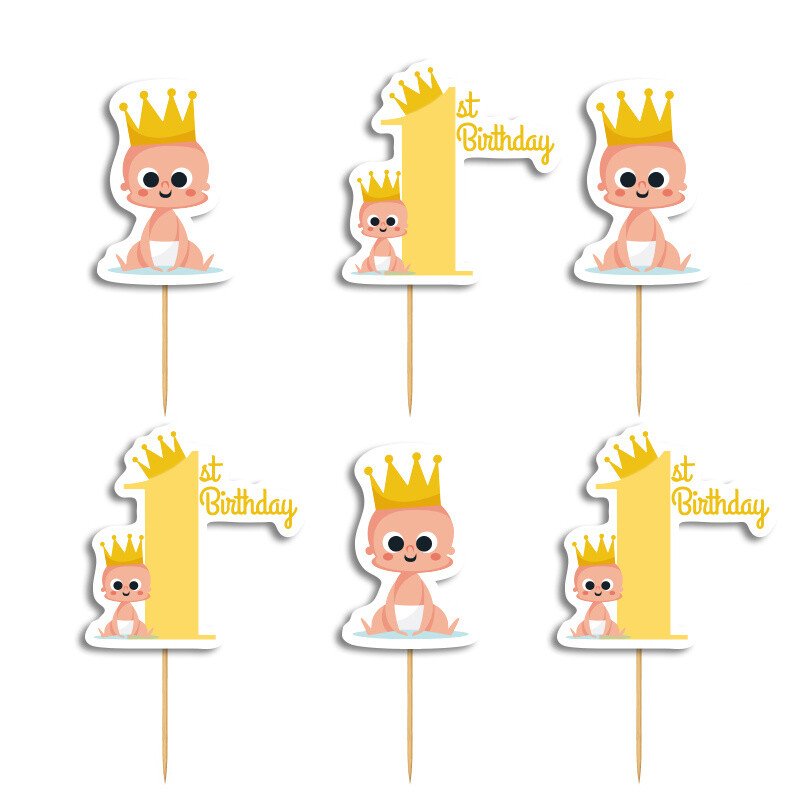 Cupcake toppers 1st Birthday Boy 10cm / 8τμχ