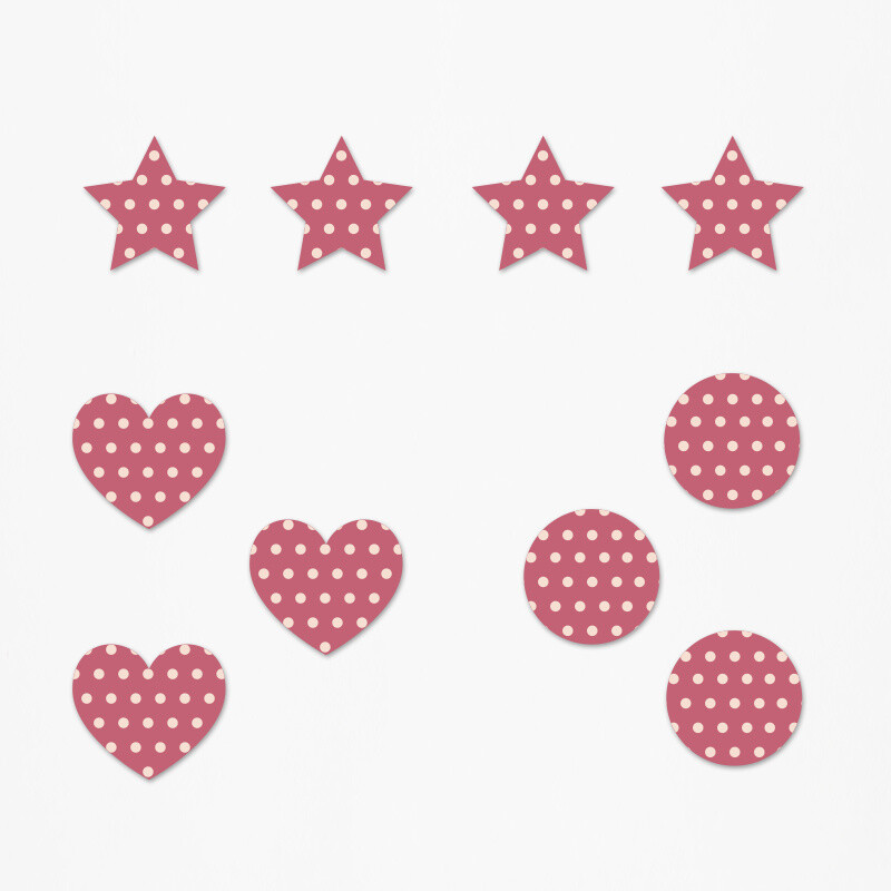 Ξύλινα διακοσμητικά 1st Birthday Girl Pattern mix/ 10τμχ(2cm)