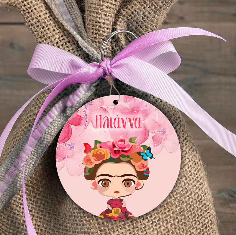 Ξύλινη φιγούρα Frida Kahlo για μπομπονιέρα