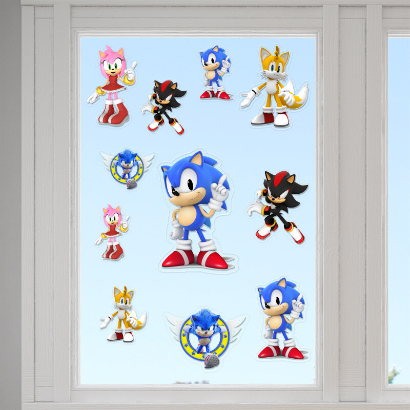 Αυτοκόλλητα τζαμιού Sonic /10 τμχ