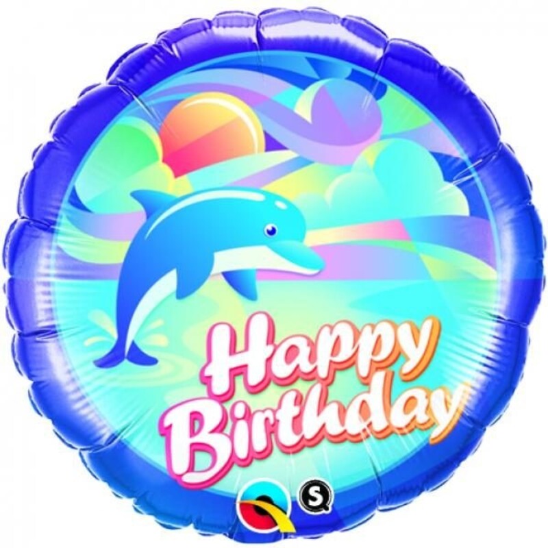Μπαλόνι Φοιλ Birthday Jumping Dolphin / 45 εκ Δελφίνι