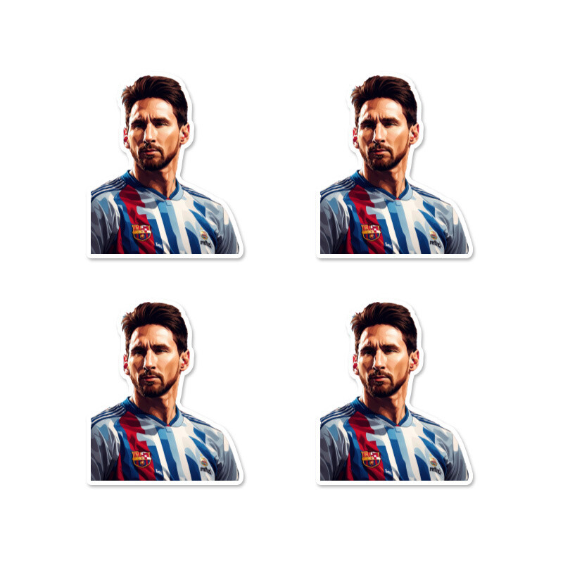 Αυτοκόλλητα Messi 5cm / 8τμχ