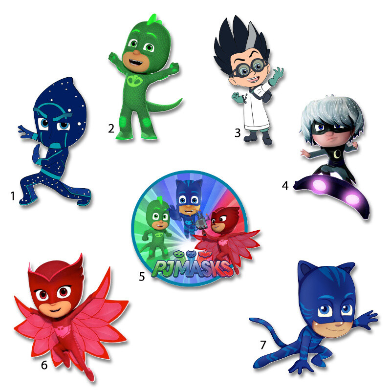 Διακοσμητική φιγούρα PJ Masks 10cm Ξύλινη/1τμχ
