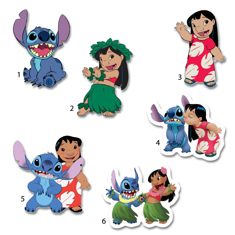 Διακοσμητική φιγούρα Lilo & Stitch 10cm Ξύλινη/1τμχ