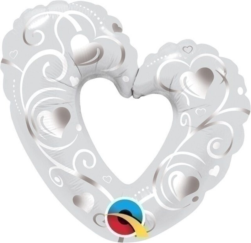 Μπαλ. Φοιλ 14 Hearts & Filigree White