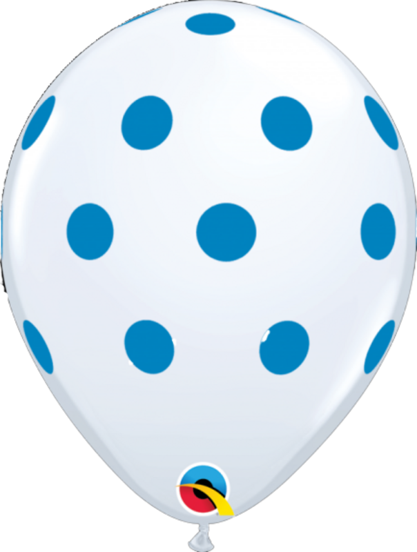 Μπαλόνια Λάτεξ 11 Big Polka Dots Blue Πουα/25 τεμ