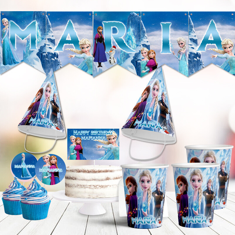 Σετ πάρτυ με όνομα Frozen/8 ατόμων