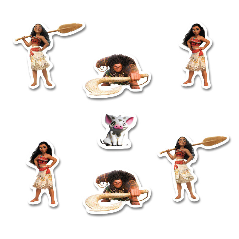Αυτοκόλλητα Moana 5cm / 8τμχ