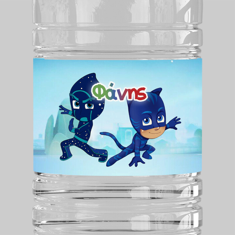 Ετικέτες νερού με όνομα PJ Masks / 8 τμχ