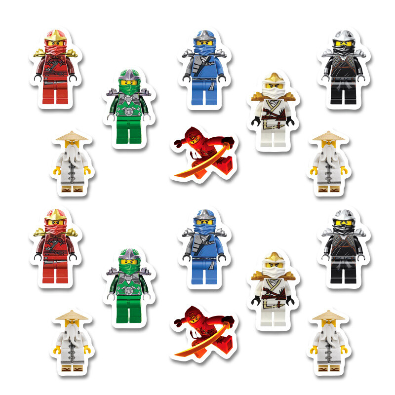 Αυτοκόλλητα Ninjago 5cm / 8τμχ
