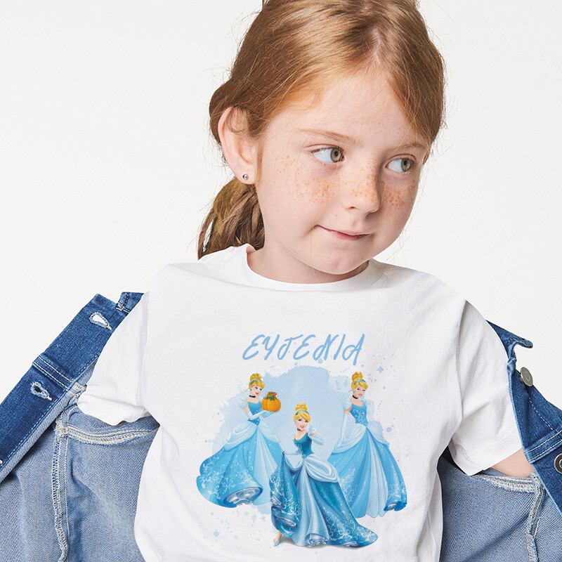 Παιδικό T-shirt Σταχτοπούτα για κορίτσι με όνομα