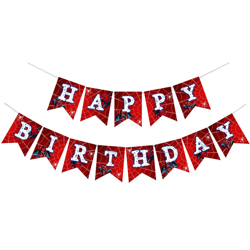 Γιρλάντα Γράμματα Spiderman Happy Birthday