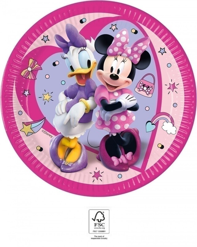 Χάρτινα πιάτα φαγητού Minnie Junior 23cm/8τεμ