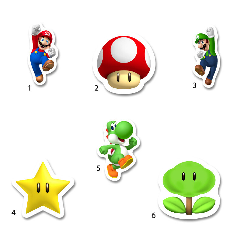 Διακοσμητική φιγούρα Super Mario 5cm Ξύλινη/1τμχ