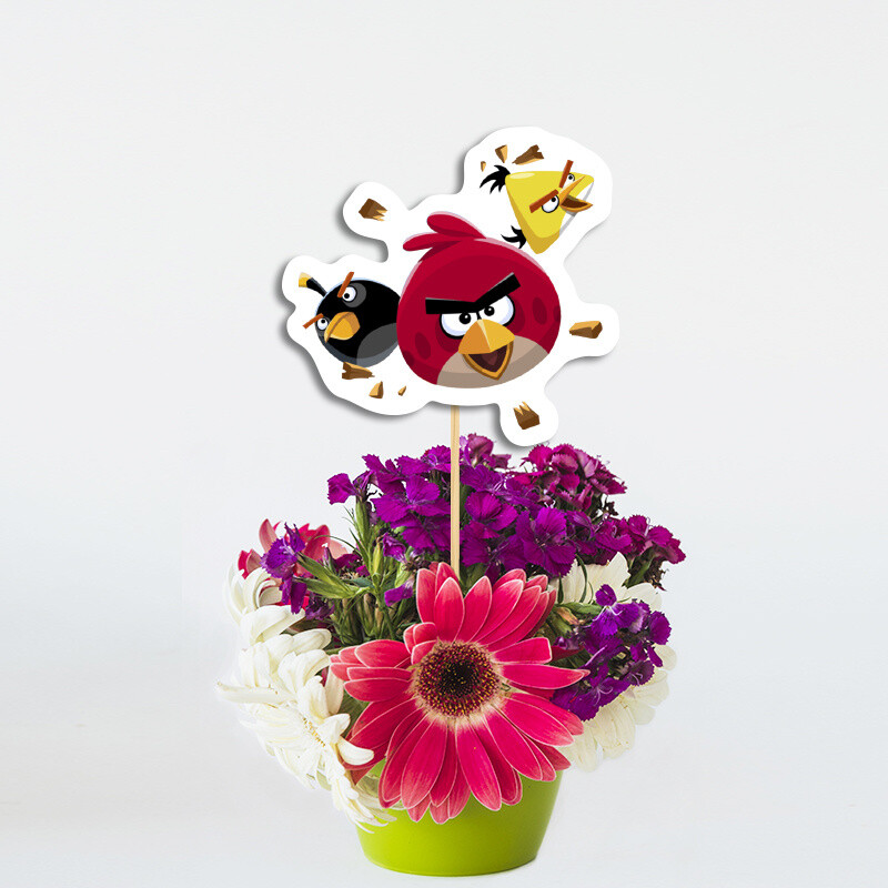 Χάρτινο διακοσμητικό Τοππερ Angry Birds/ 20cm