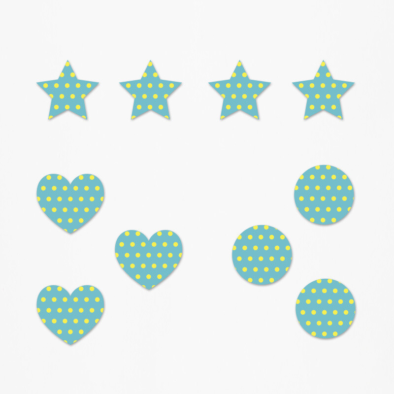 Ξύλινα διακοσμητικά Πινόκιο Pattern mix/ 10τμχ(2cm)