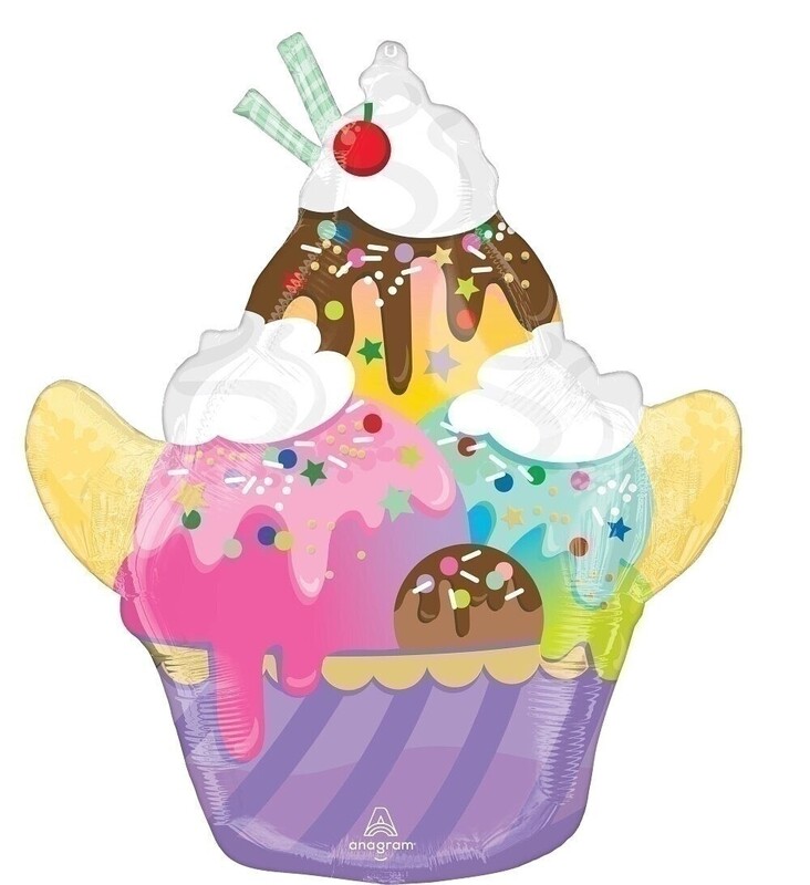 Μπαλόνι Φοιλ Σχήμα Παγωτό - Here's the Scoop Sundae / 55 x 66 εκ - Ice Cream