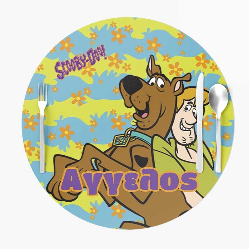 Σουπλά Χάρτινα στρογγυλά με όνομα Scooby-Doo 27cm