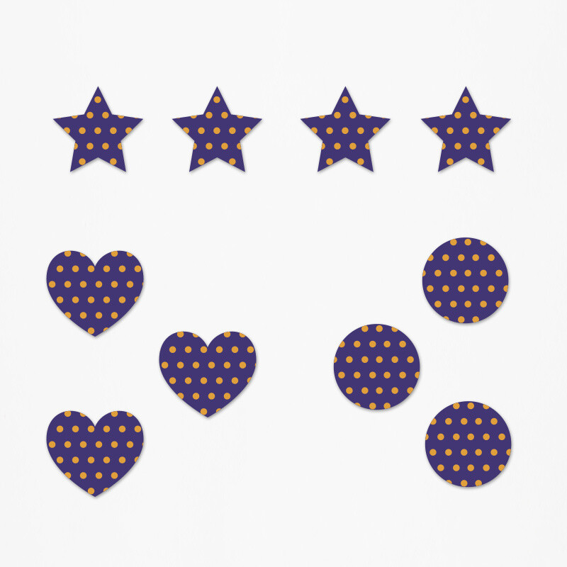 Ξύλινα διακοσμητικά Halloween Κολοκύθες Pattern mix/ 10τμχ(2cm)