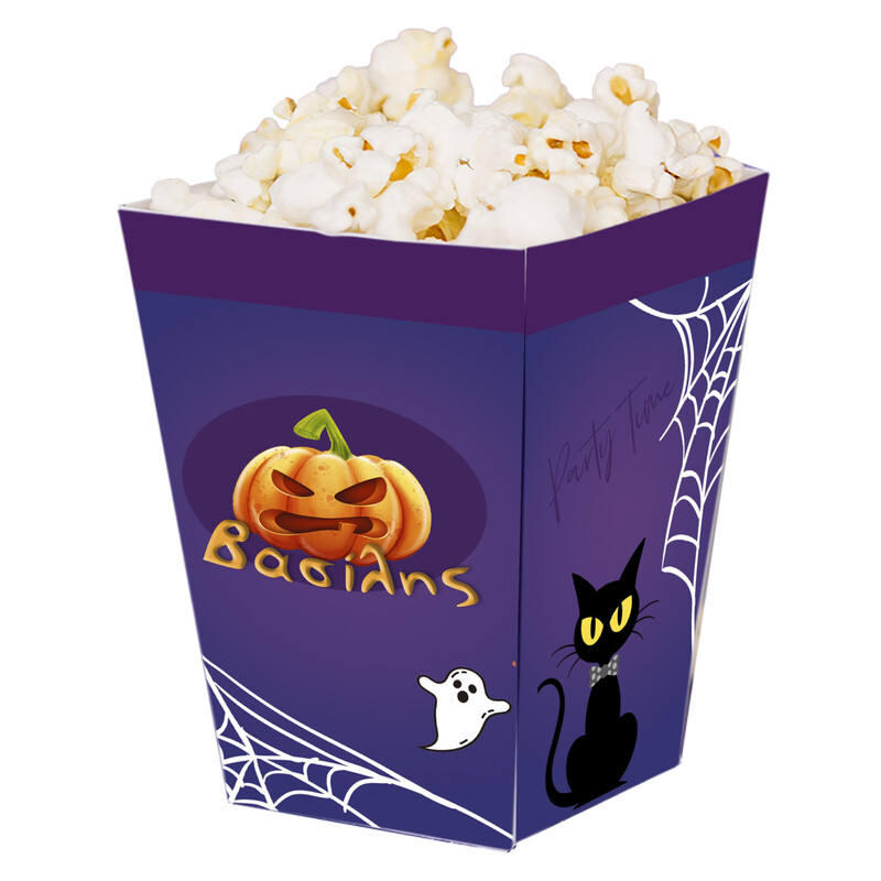 Κουτί Pop Corn με όνομα Halloween Κολοκύθες 15cmx9cmx9cm