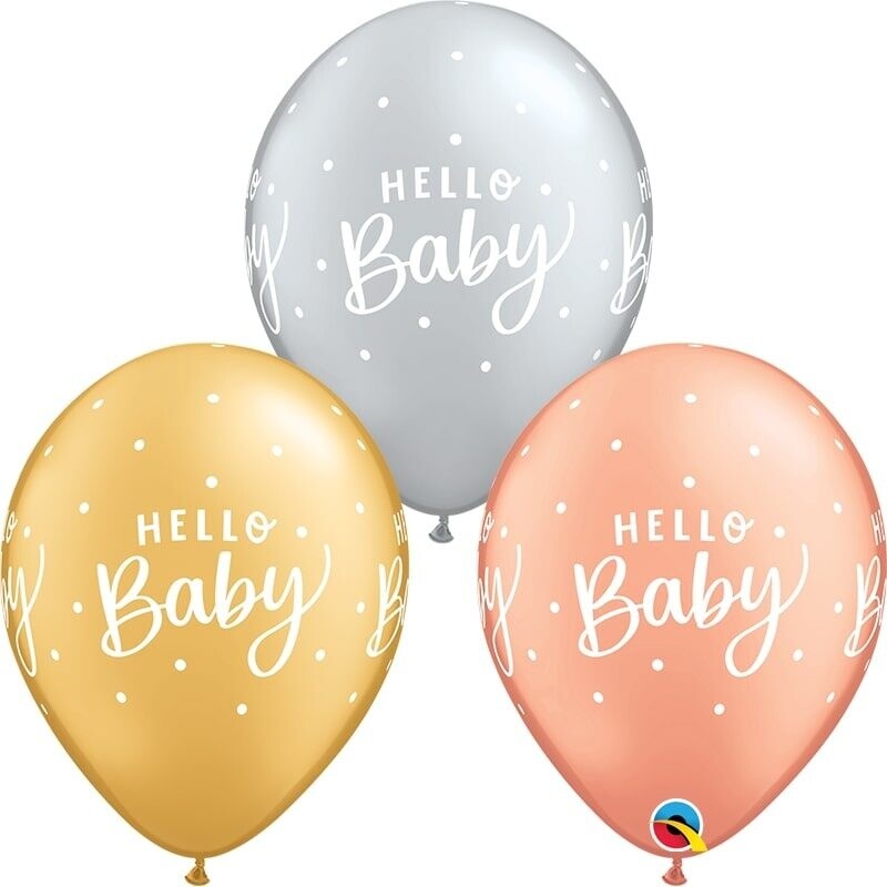 Μπαλόνια Λάτεξ 11 Hello Baby Dots / 25 τεμ