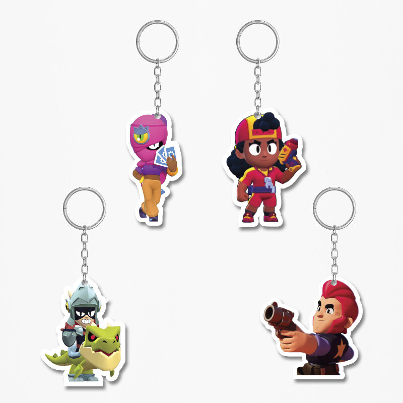 Ξύλινα Μπρελόκ Brawl Stars 5cm/ 4τμχ