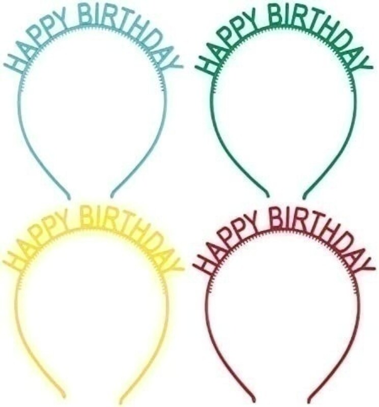 Τιάρα Ασορτί Happy Birthday / 4 τεμ